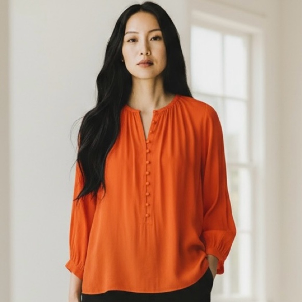 Banana Republic Vibrant Orange Blouse